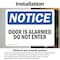 Signmission Door Is Alarmed Do Not Enter OSHA Notice Sign, Vinyl Decal, 7in W x 5in L, 2PK OS-2PACK-NS-D-57-L-11483 - alternate 5
